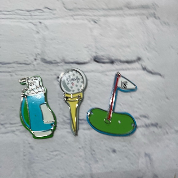 Vintage Golf Theme Refrigerator Magnet's Collectibles Tin Blue Green Bundle - Picture 11 of 14